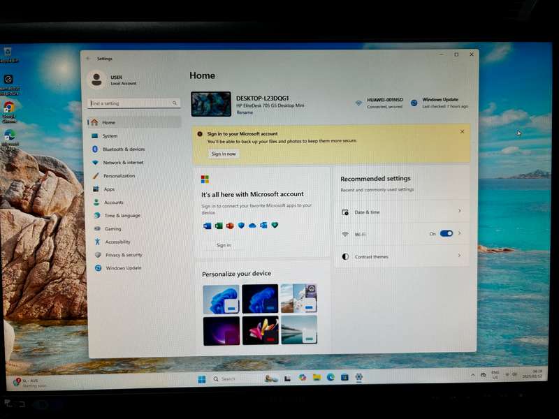 HP EliteDesk 705 G5 3400G Desktop Mini AMD Ryzen 5 Pro 3400 420GB SSD 8GB RAM