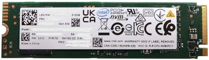 INTEL 512GB M.2 2280 NVMe SSD
