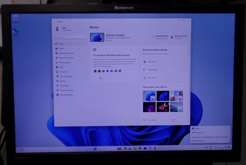 HP EliteDesk 705 G5 Desktop Mini AMD Ryzen 5 Pro 3400 512GB SSD 8GB RAM WIN 11 PRO