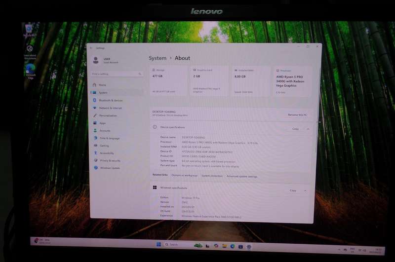 HP EliteDesk 705 G5 Desktop Mini AMD Ryzen 5 Pro 3400 512GB SSD 8GB RAM WIN 11 PRO