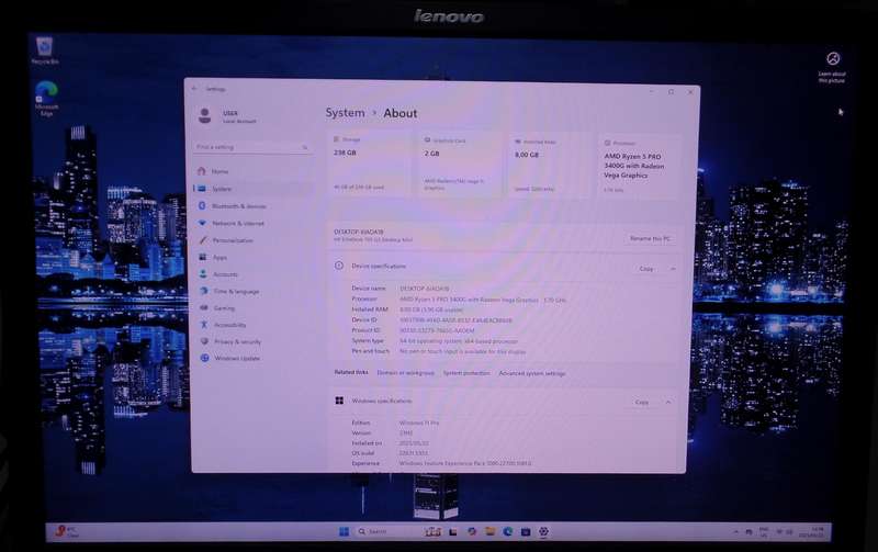HP EliteDesk 705 G5 Desktop Mini AMD Ryzen 5 Pro 3400 256GB SSD 8GB RAM WIN 11 PRO