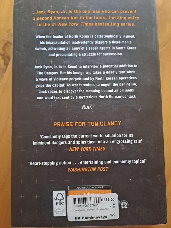 Zero Hour - Tom Clancy