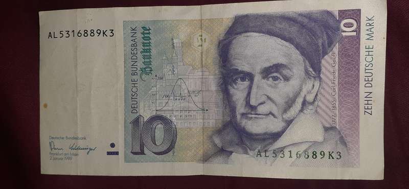 1989 10 Zehn Deutsch Mark Bank Note