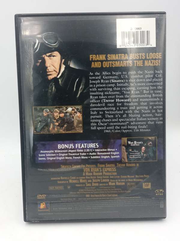 Von Ryan's Express DVD - Region 1- Frank Sinatra & Trevor Howard