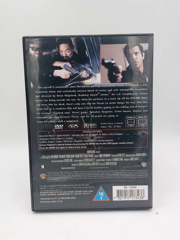 Payback DVD - Mel Gibson