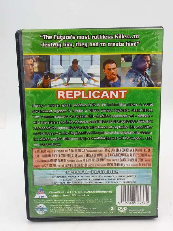 Replicant DVD - Van Damme