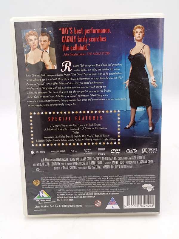 Love Me or Leave Me DVD - Doris Day & James Cagney
