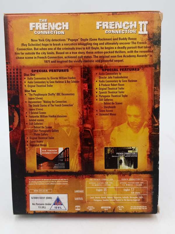 The French Connection & French Connection II DVDs - Gene Hackman