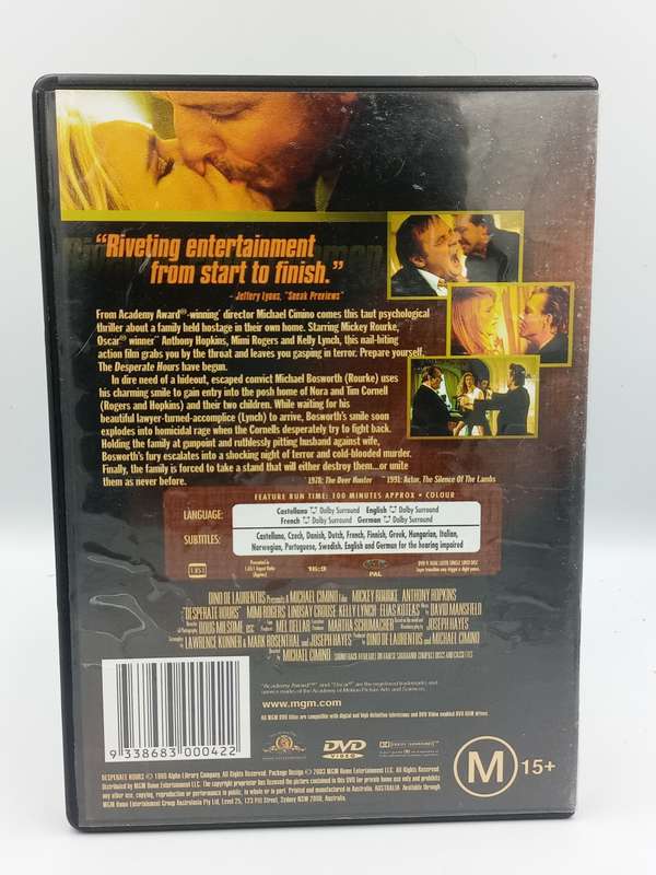 Desperate Hours DVD - Mickey Rourke, Anthony Hopkins