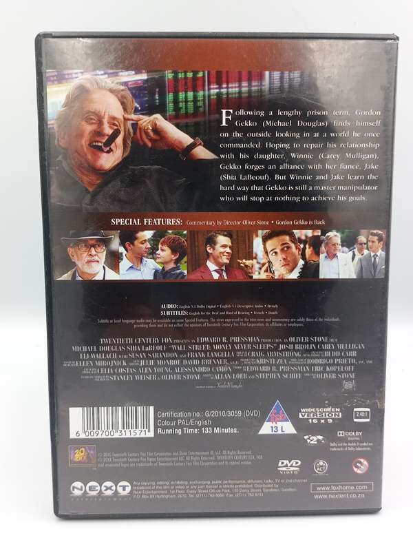 Wall Street DVD - Michael Douglas & Shia La Beouf