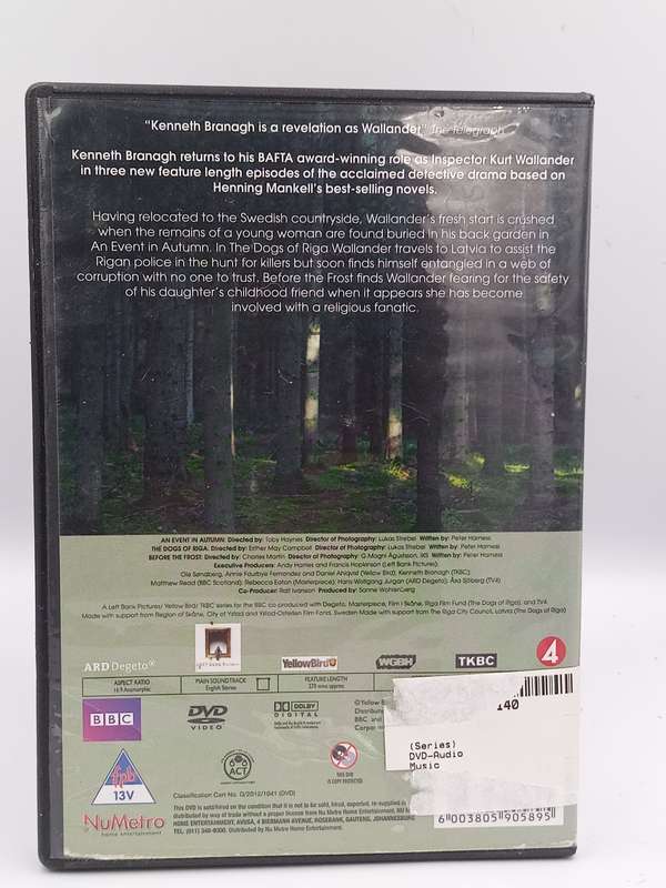 Wallander An Event in Autumn, The Dogs of Riga & Before the Frost DVDs