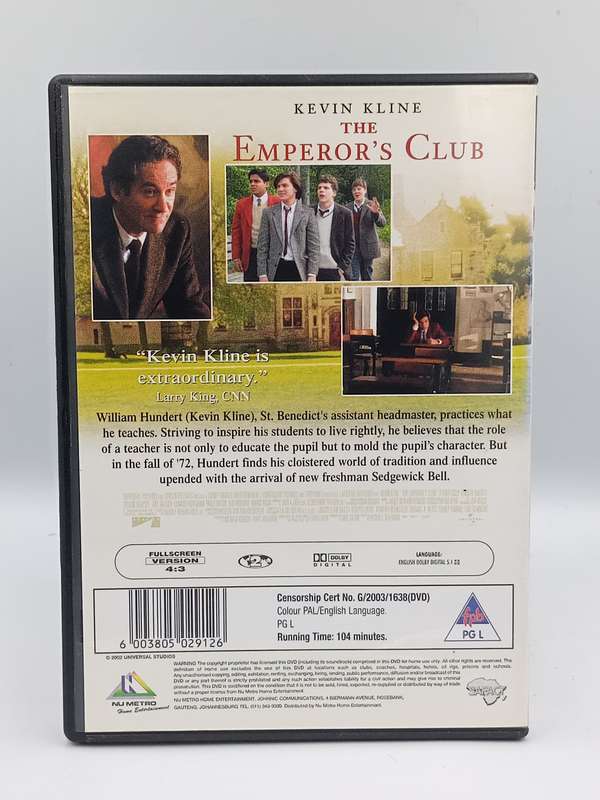The Emperor's Club DVD - Kevin Kline