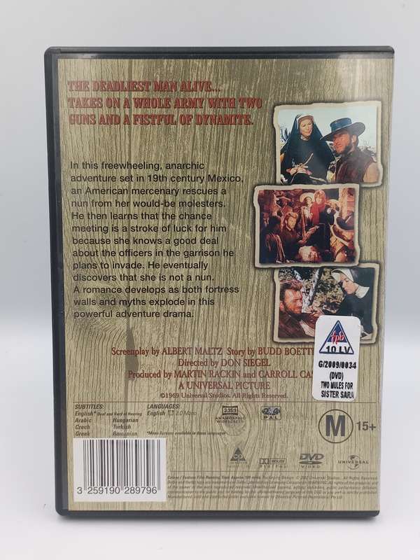 Two Mules for Sister Sara DVD - Clint Eastwood & Shirley MacLaine