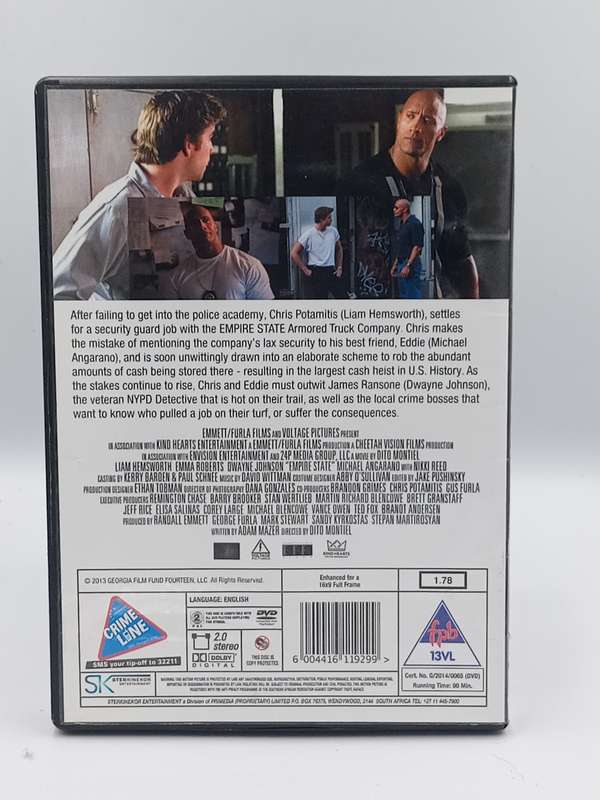 Empire State DVD - Liam Hemsworth, Emma Roberts & Dwayne Johnson