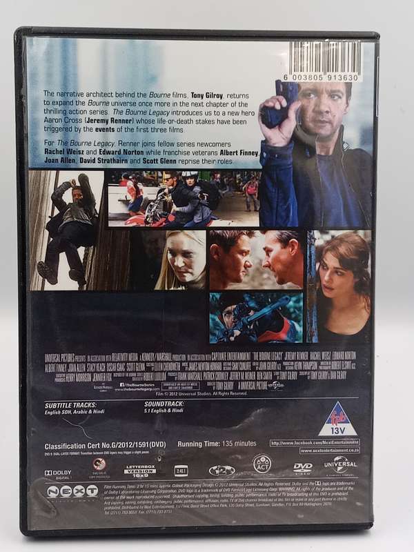 The Bourne Legacy DVD - Jeremy Renner, Rachel Weisz & Edward Norton
