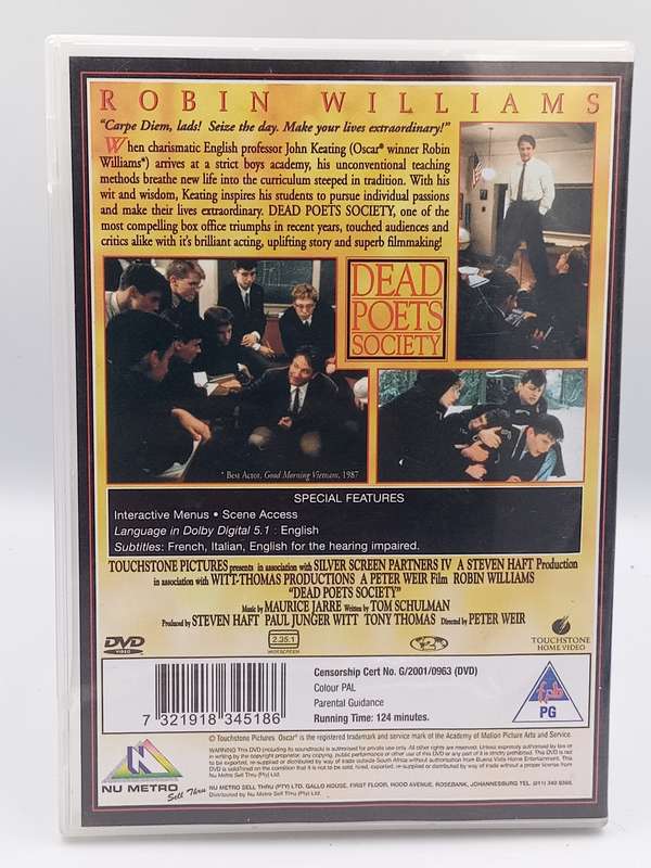 Dead Poets Society DVD - Robin Williams