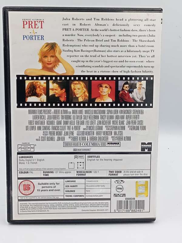 Pret a Porter DVD -Julia Roberts & Tim Robbins