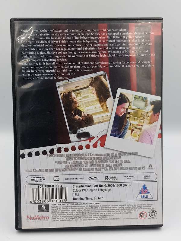 The Babysitters DVD - John Leguizamo, Katherine Waterson & Cynthia Nixon