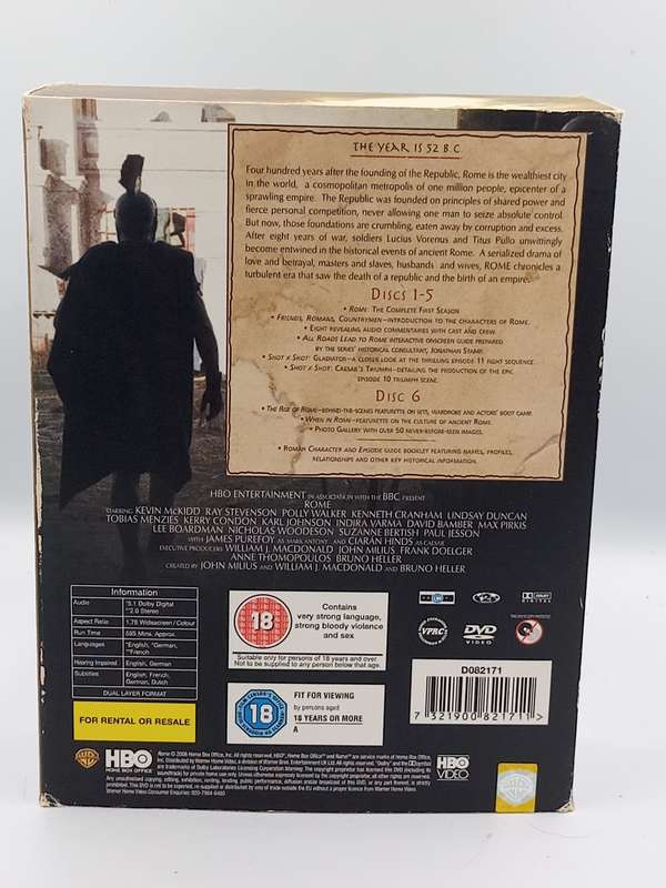 ROME The Complete First Season DVDs - 12 episodes on 6 discs