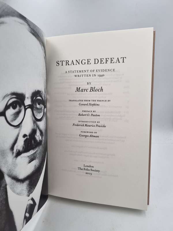 Strange Defeat - Marc Bloch | A Statement of Evidence Written in 1940   | Folio Society