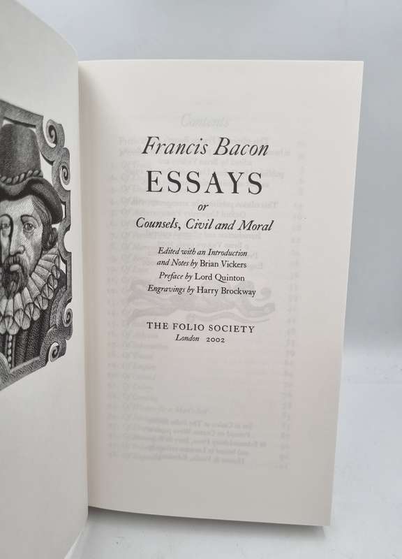Essays or Counsels, Civil and Moral - Francis Bacon   | Folio Society