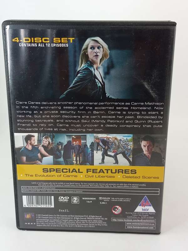 Homeland The Complete Fifth Season DVDs