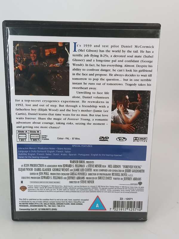 Forever Young DVD - Mel Gibson
