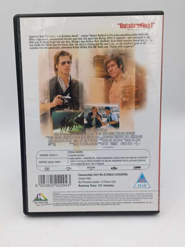 Spy Game DVD - Robert Redford & Brad Pitt