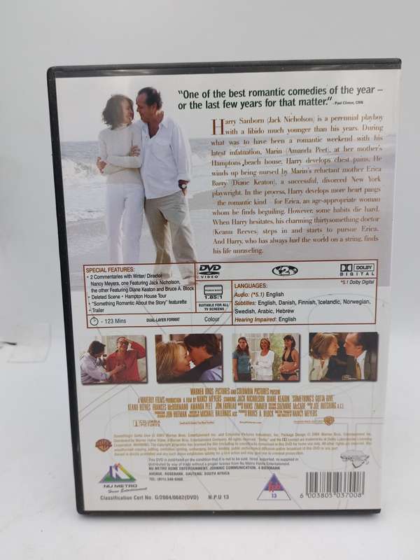 Something's Gotta Give DVD - Jack Nicholson & Diane Keaton