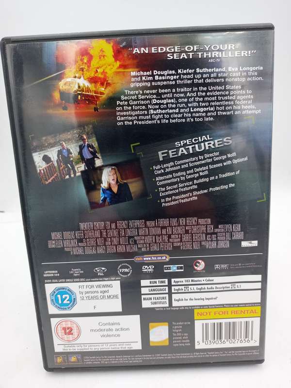 The Sentinel DVD - Michael Douglas, Kiefer Sutherland & Eva Longoria