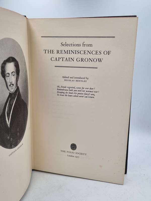 The Reminiscence of Captain Gronow - Edited and Introduced by Nicolas Bentley | Folio Society