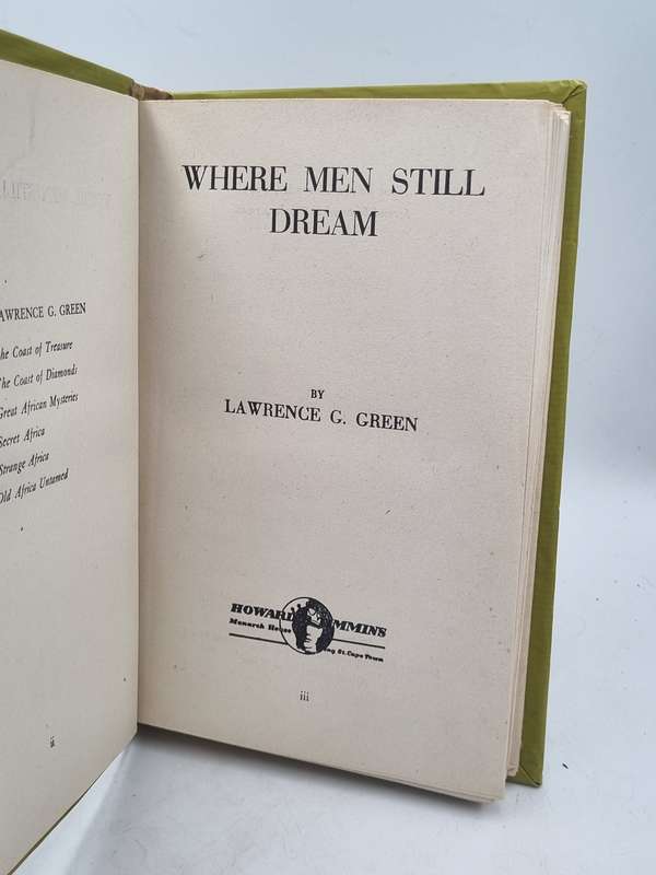 Where Men Still Dream - Lawrence G Green