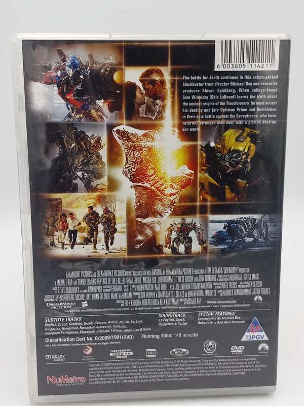 Transformers Revenge of the Fallen DVD