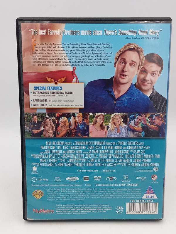 Hall Pass DVD - Owen Wilson & Jason Sudeikis