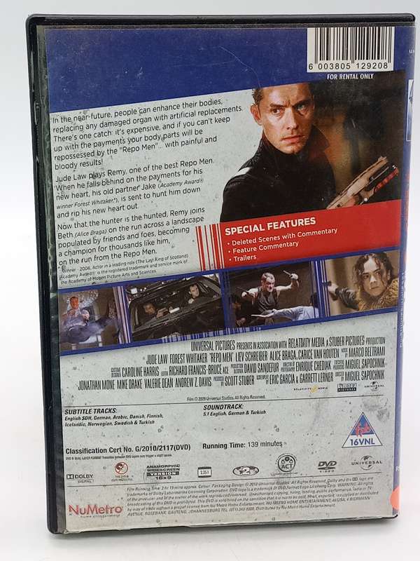 Repomen DVD - Jude Law & Forest Whitaker