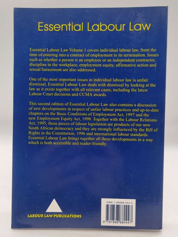 Essential Labour Law Volume 1 2nd Edition