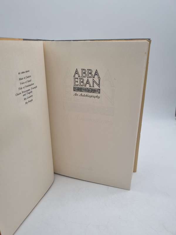 Abba Eban: An Autobiography ~ Abba Solomon Eban 1977
