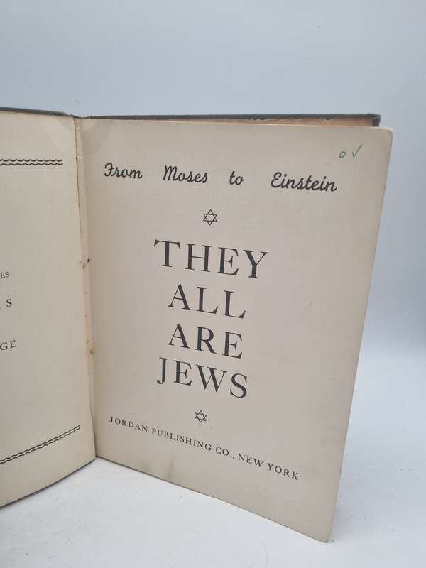 They Are All Jews: From Moses to Einstein. Biographical Sketches by Mac Davis