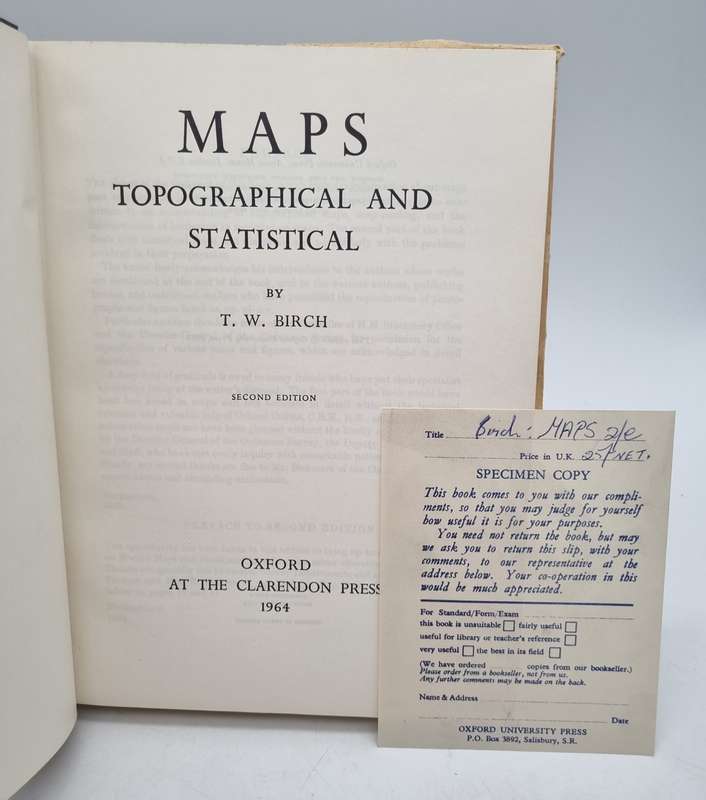 Maps - Topographical And Statistical by T.W. Birch Second Edition