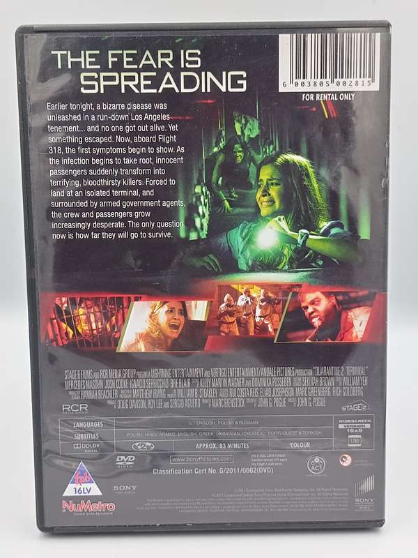 Quarantine 2 Terminal DVD