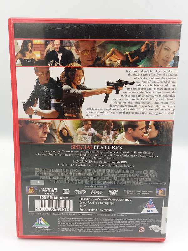 Mr & Mrs Smith DVD - Brad Pitt & Angelina Jolie