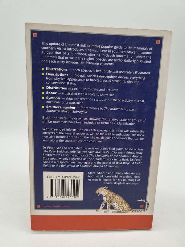Smithers' Mammals of Southern Africa - A Field Guide - Peter Apps