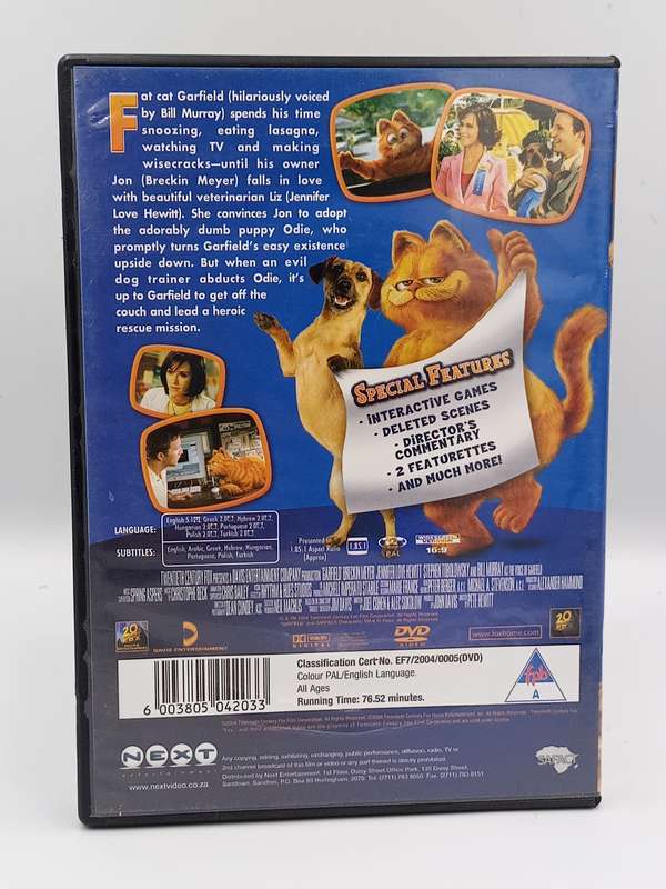 Garfield The Movie DVD