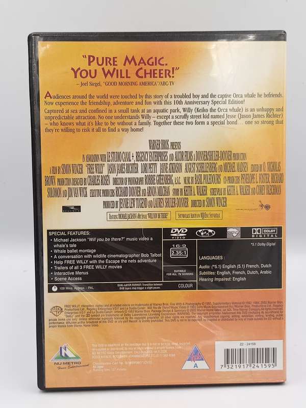 Free Willy DVD