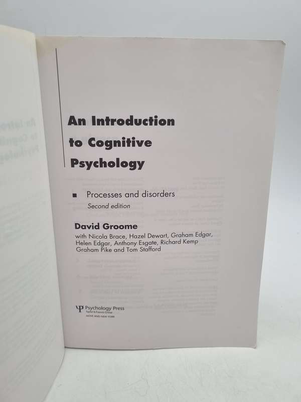 An Introduction to Cognitive Psychology : Processes and Disorders- David Groome