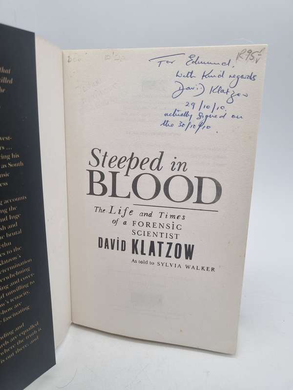 Steeped in Blood - David Klatzow | Inscribed & Signed