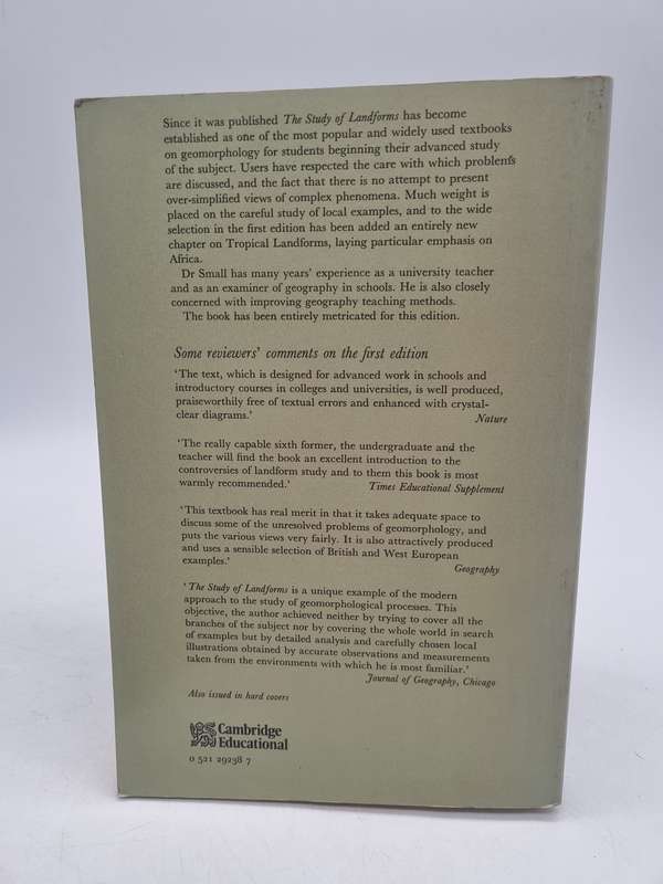 The Study of Landforms: A Textbook of Geomorphology- RJ Small Cambridge University Press