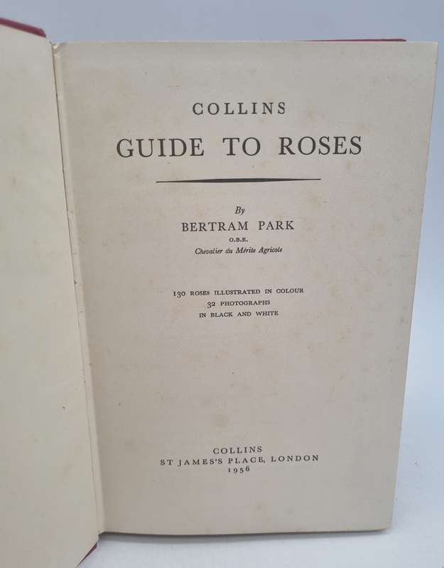 Collins Guide to Roses by Bertram Park -  Collins, 1956