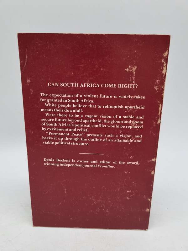 Permanent Peace by Denis Beckett | Signed Copy 1985