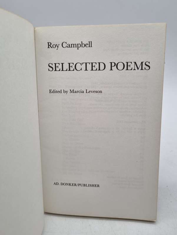 Roy Campbell: Selected Poems